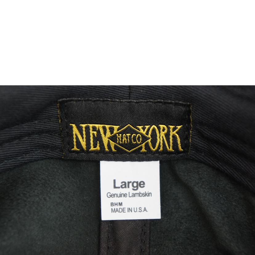 NEW YORK HAT ニューヨークハット/ラムスキンスティンジーポークパイハット//サイズ L(約58cm)/Bランク/05