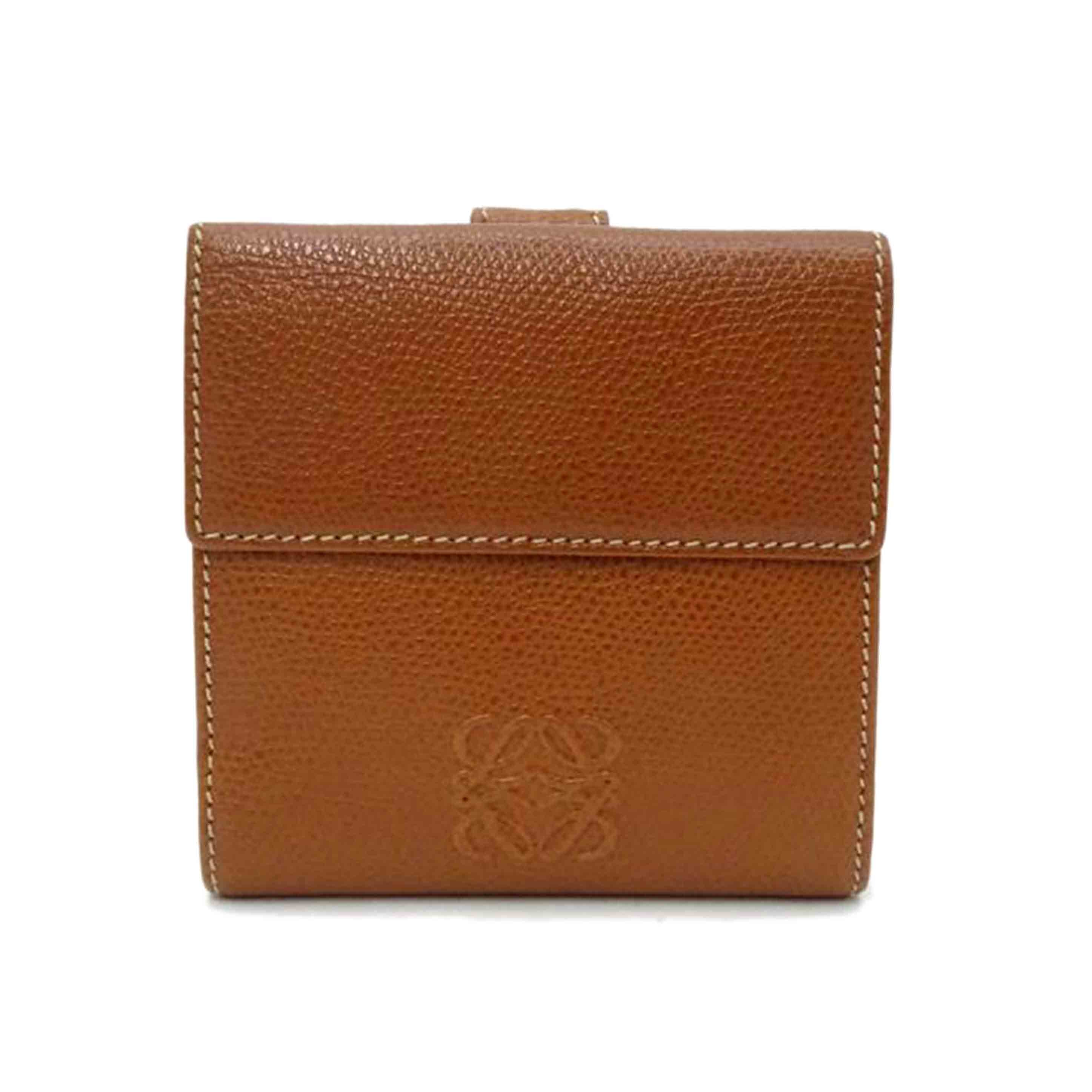 LOEWE ロエベ/アナグラムWホック財布/ブラウン//Aランク/69