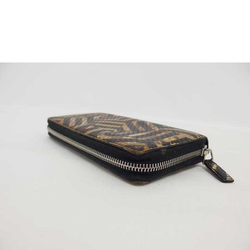 GUCCI グッチ/パイソン／ラウンドファスナー長財布/411766//041*/Bランク/04