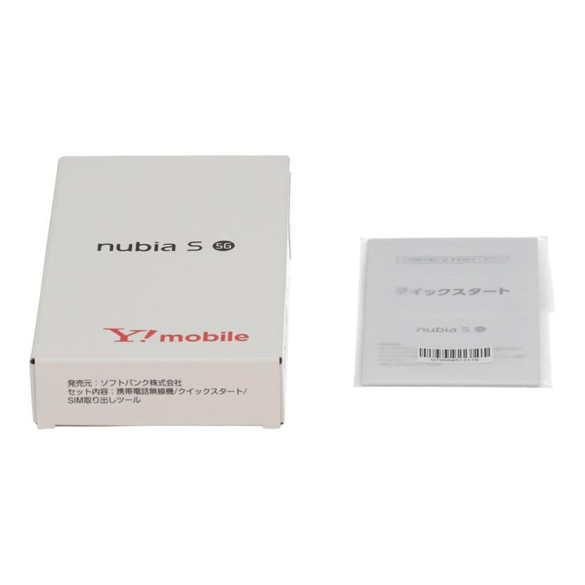 ZTE　Y！mobile ゼットティーイー　/スマートフォン／Nubia　S　5G　128GB/A403ZT//324443604724/Aランク/75