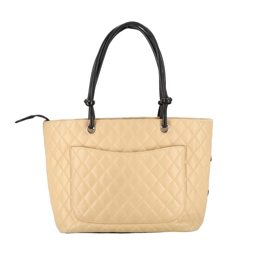 CHANEL シャネル/カンボンライントート／ベージュ×ブラック/A25169//911****/ABランク/91
