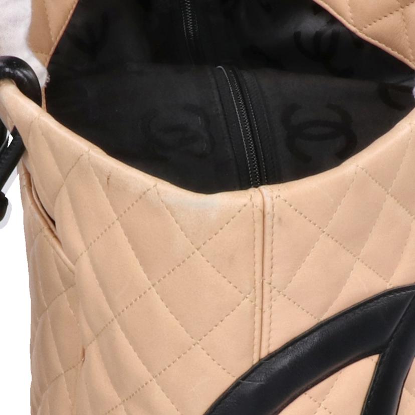 CHANEL シャネル/カンボンライントート／ベージュ×ブラック/A25169//911****/ABランク/91