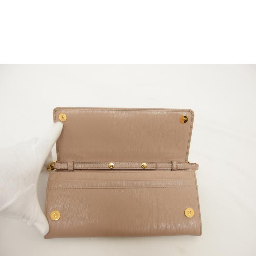 PRADA/サフィアーノ／チェーンウォレットショルダー　/1MT290//236/Bランク/04