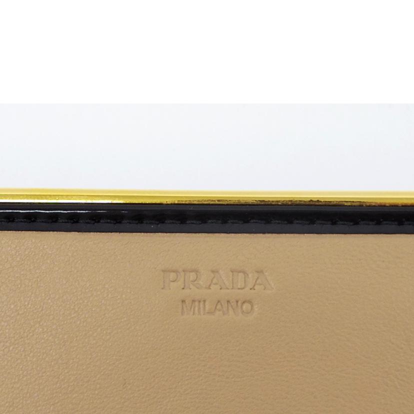 PRADA プラダ/エネメル／メタルコンパクトクラッチ／長財布/1M1311//Aランク/75