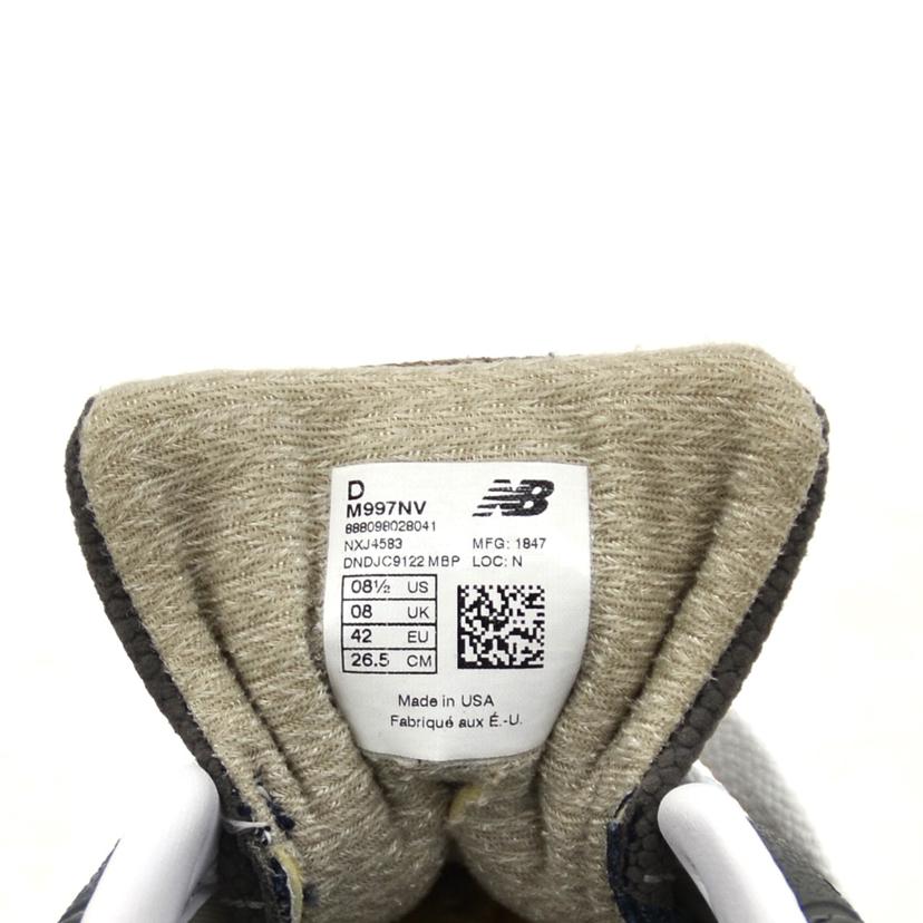 new　balance ニューバランス/キス×997／ネイビー/M997NV//SAランク/75