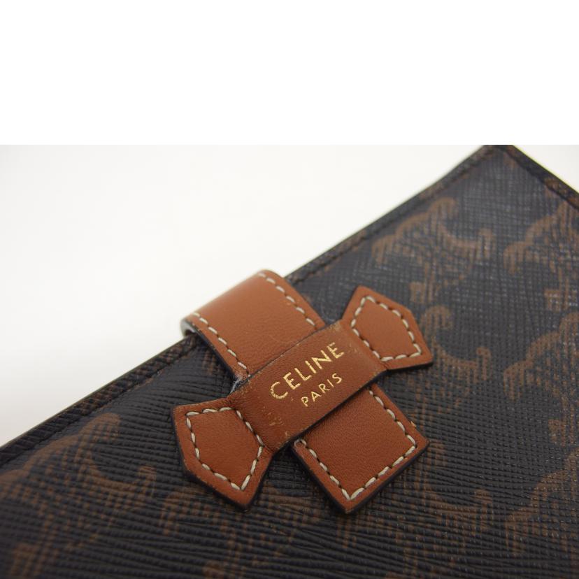 CELINE セリーヌ/2つ折りコンパクト財布／ブラウン//S-L******/Bランク/04
