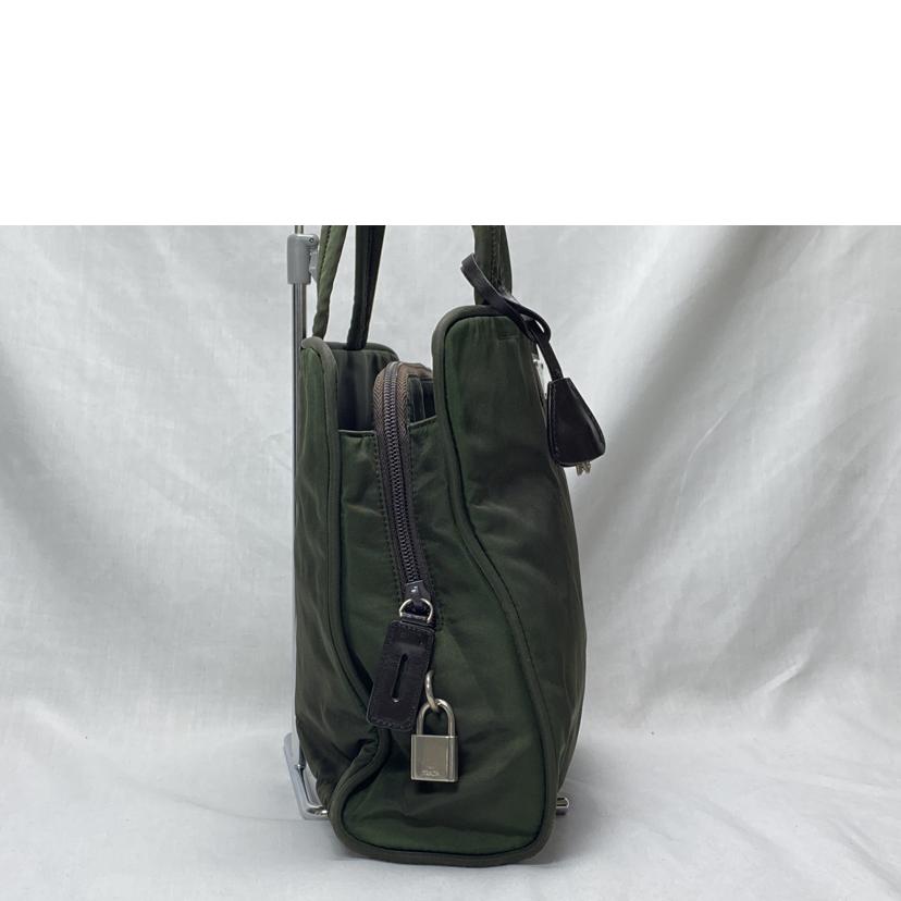 PRADA PRADA/テスートナイロン　ハンドバッグ　カーキ/B8497//BCランク/52