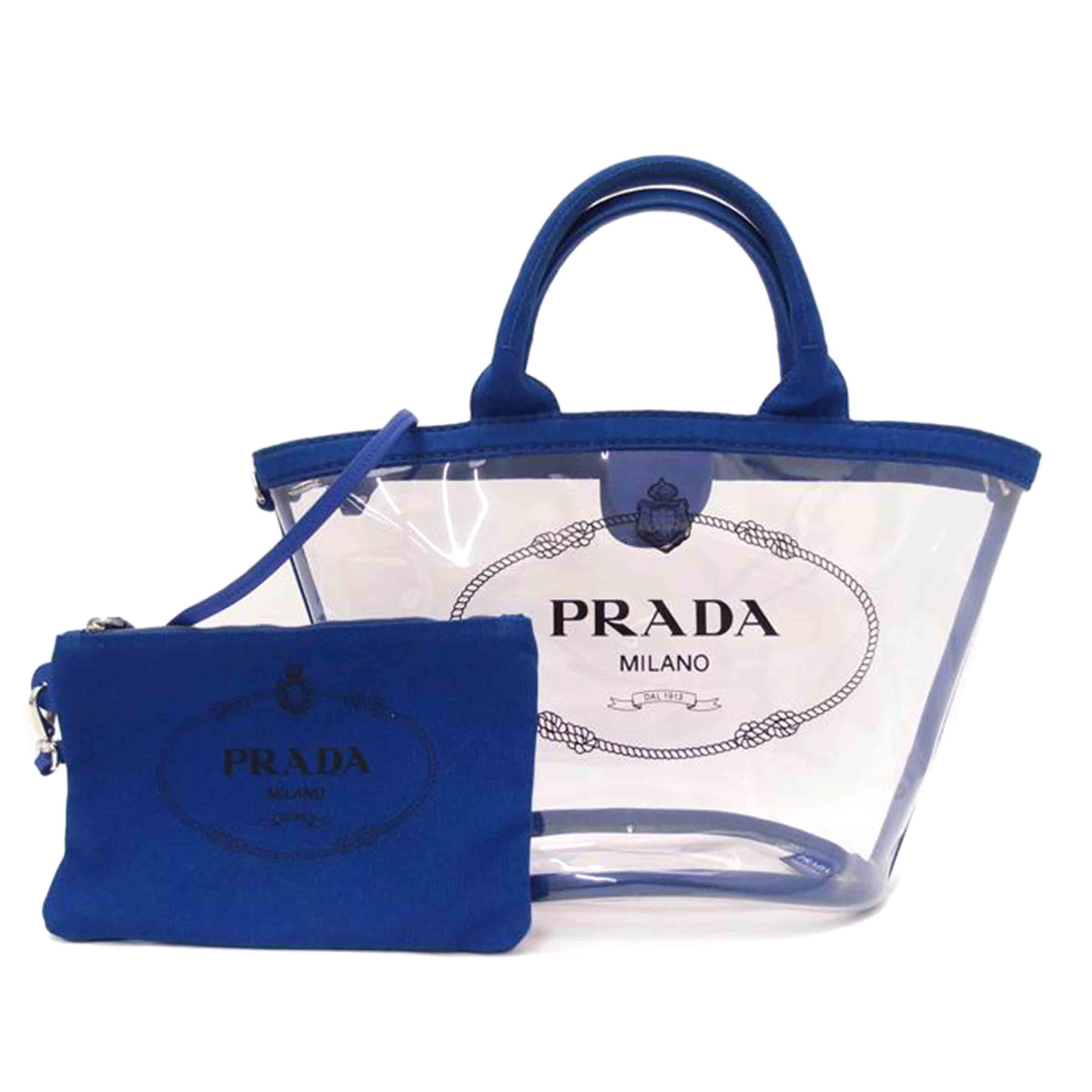 プラダ プレックス カナパ ファブリック 2way 1BG187 クリアバッグ 質屋かんてい局オンラインショップ / プラダ Prada 1BG187 カナパ