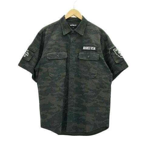 AVIREX アヴィレックス/半袖ベーシックファティーグシャツ/ブラックカモ/783-3923001//サイズ XL/Bランク/05