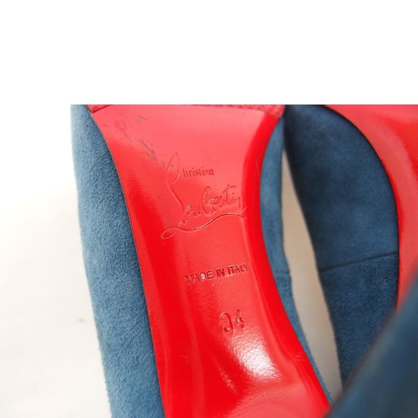 Christian　Louboutin クリスチャン　ルブタン/スエードレザーパンプス／ブルー系//Bランク/04