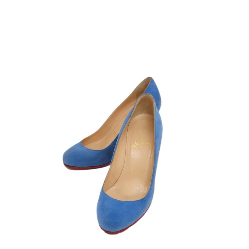 Christian　Louboutin クリスチャン　ルブタン/スエードレザーパンプス／ブルー／ベロア//Bランク/04