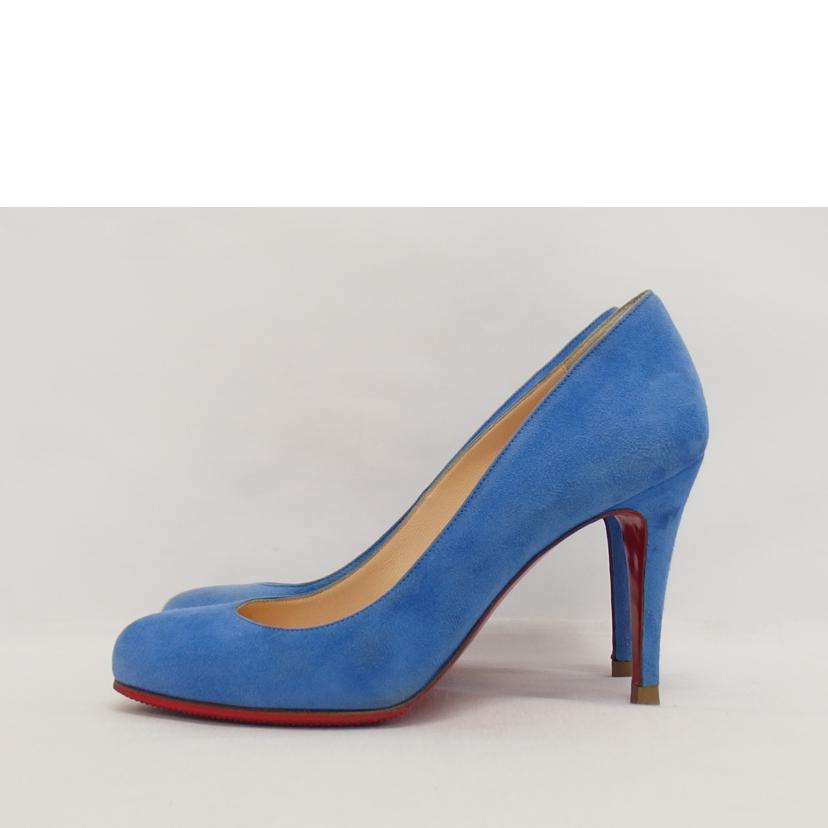 Christian　Louboutin クリスチャン　ルブタン/スエードレザーパンプス／ブルー／ベロア//Bランク/04