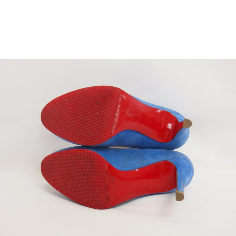 Christian　Louboutin クリスチャン　ルブタン/スエードレザーパンプス／ブルー／ベロア//Bランク/04