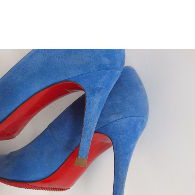 Christian　Louboutin クリスチャン　ルブタン/スエードレザーパンプス／ブルー／ベロア//Bランク/04