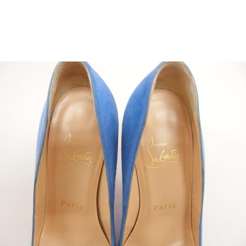 Christian　Louboutin クリスチャン　ルブタン/スエードレザーパンプス／ブルー／ベロア//Bランク/04