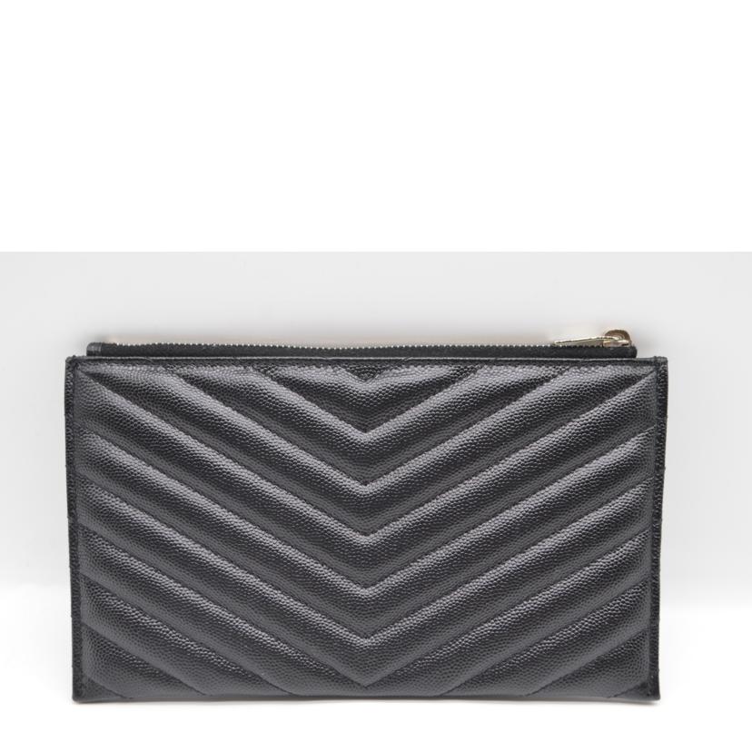 SAINT　LAURENT サンローラン/モノグラムキルティングレザーポーチ／ノワール/504922//021*/Aランク/89