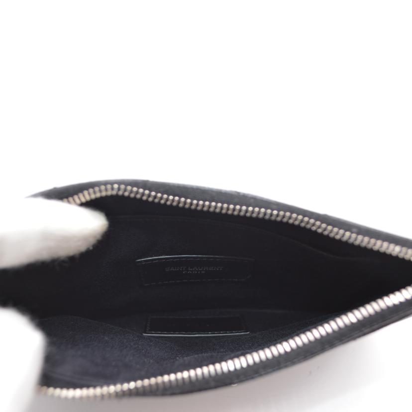 SAINT　LAURENT サンローラン/モノグラムキルティングレザーポーチ／ノワール/504922//021*/Aランク/89