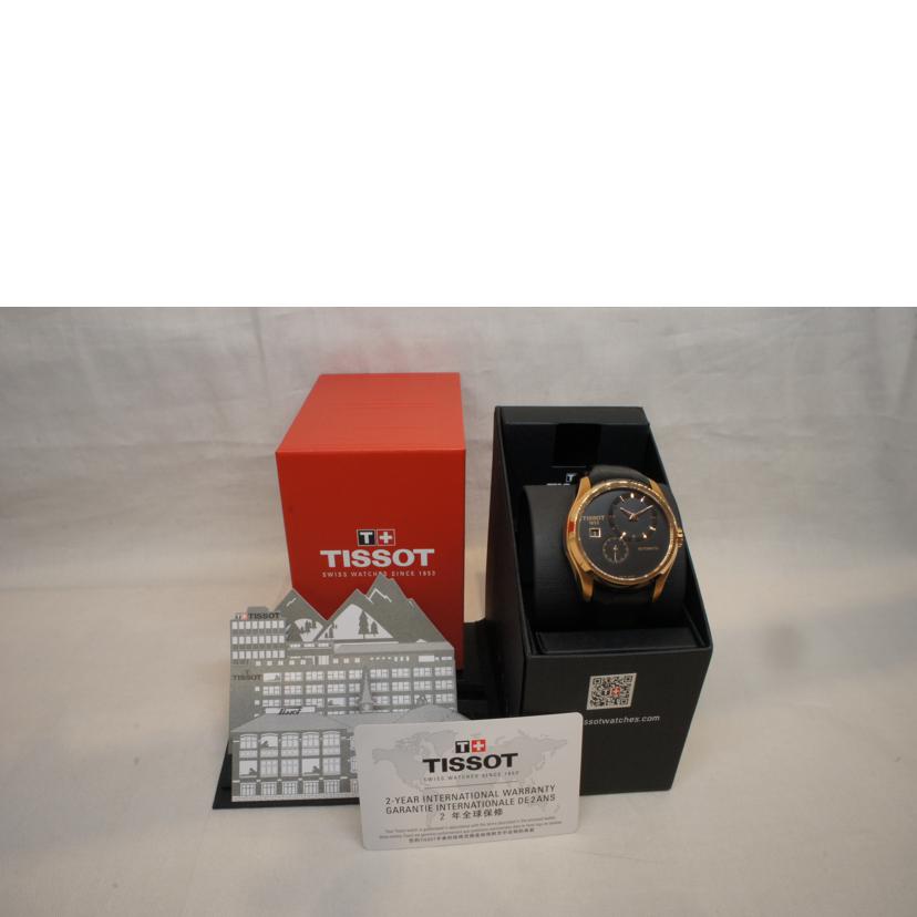 TISSOT ティソ/クチュリエ／スモセコ／デイト／オートマ裏スケ／SS／レザーベルト／Dバックル/ T0354283605100//488***/SAランク/92