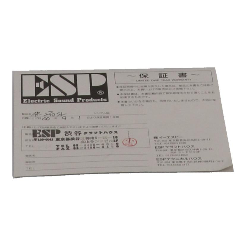 ESP イーエスピー/エレキベース/AP-230SL//40409/Aランク/09