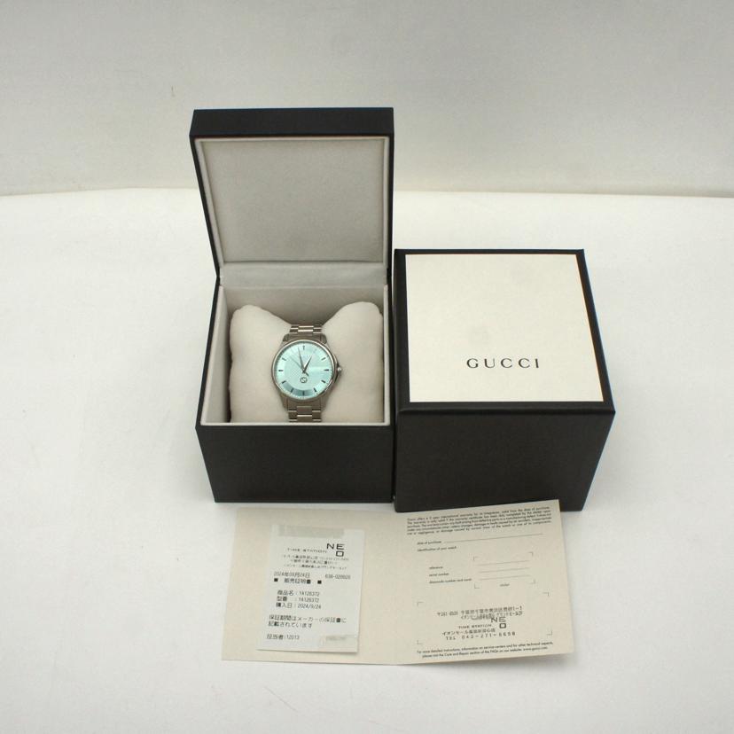 GUCCI グッチ/Gタイムレス・ターコイズブルー／メンズ／クオーツ/YA126372//189*****/SAランク/93