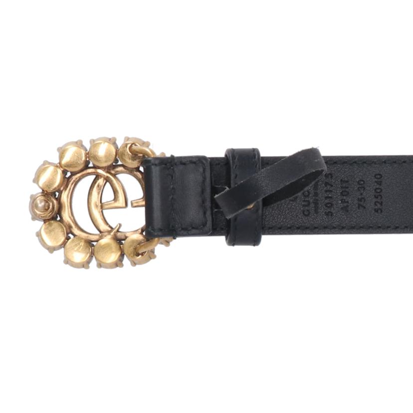 GUCCI グッチ/GGマーモント／ビジューラインストーンベルト/501175//75(30)/Aランク/91