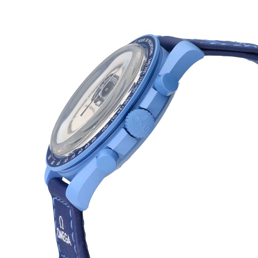 OMEGA×Swatch オメガ×スオッチ/MISSION　TO　THE　SUPERBLUE　MOONPHASE／クオーツ/SO33N700//Aランク/94