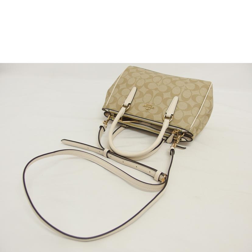 COACH コーチ/ミニサリーキャリーオール/2Way/シグネチャー/F67027//K18**/Aランク/88【中古】