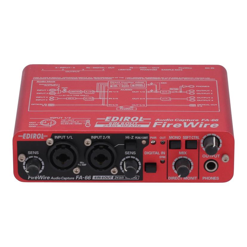 EDIFIRE エディファイア　/オーディオインターフェース／FireWire専用/FA-66//ZT56285/Bランク/69