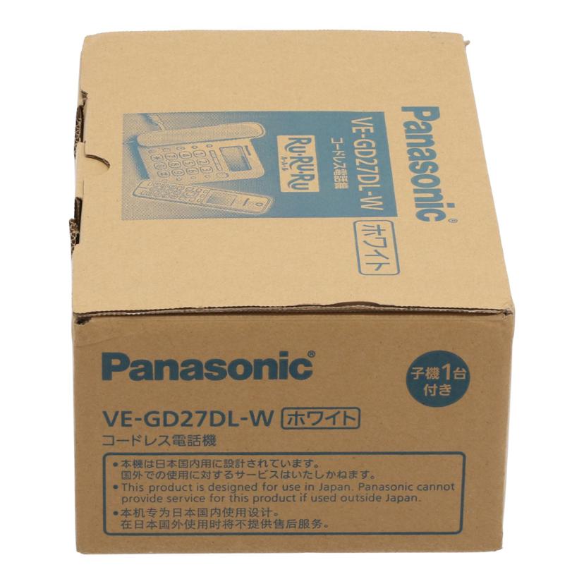 Panasonic パナソニック/コードレス電話機/RU・RU・RU未使用/VE-GD27DL//3EBFA538314/Sランク/69