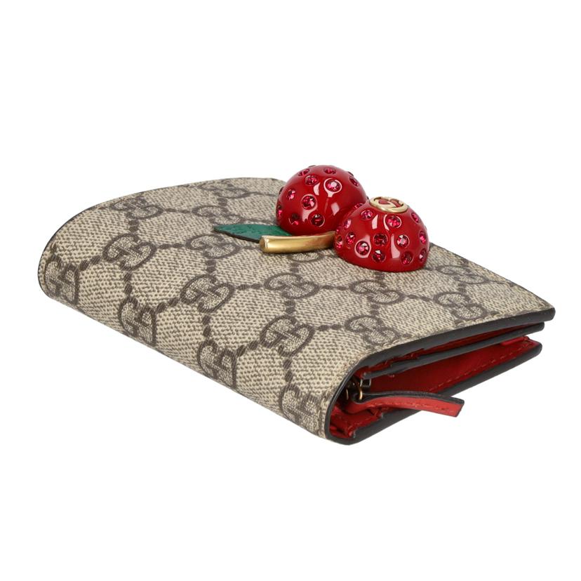GUCCI グッチ/GGスプリーム　コンパクトウォレット　チェリー/476050//114*/Aランク/01