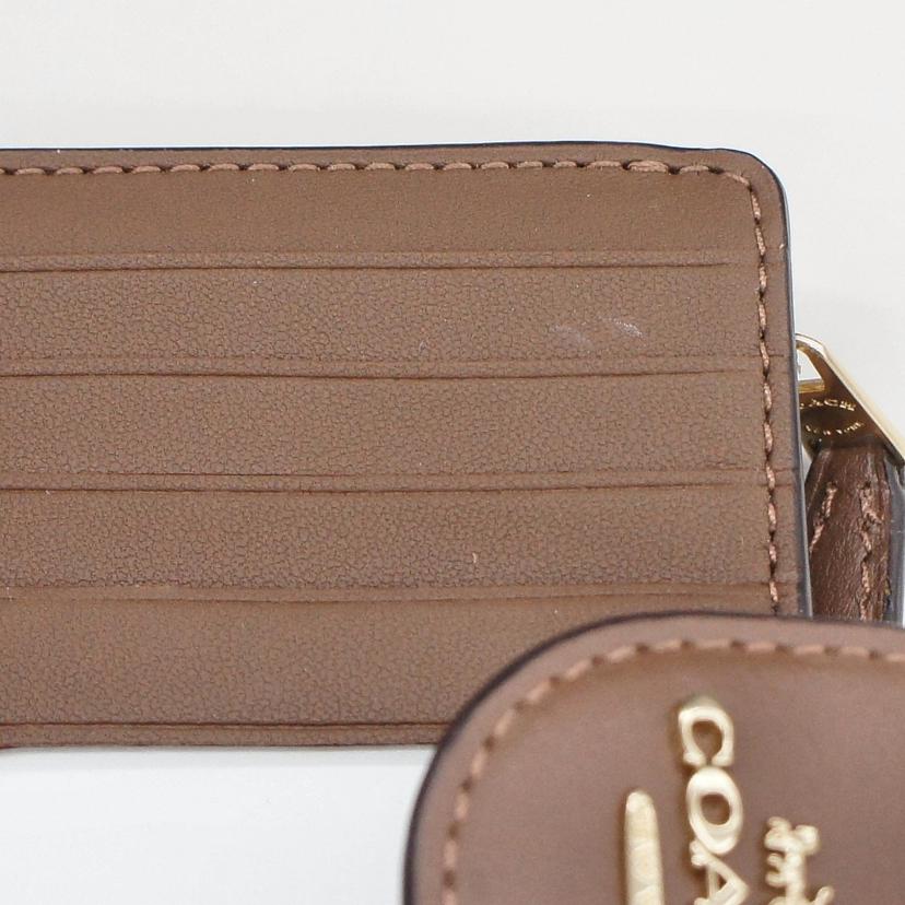 COACH コーチ/シグネチャーミディアムコーナージップウォレット／カーキ×サドル2/C0082//K23**/SAランク/77