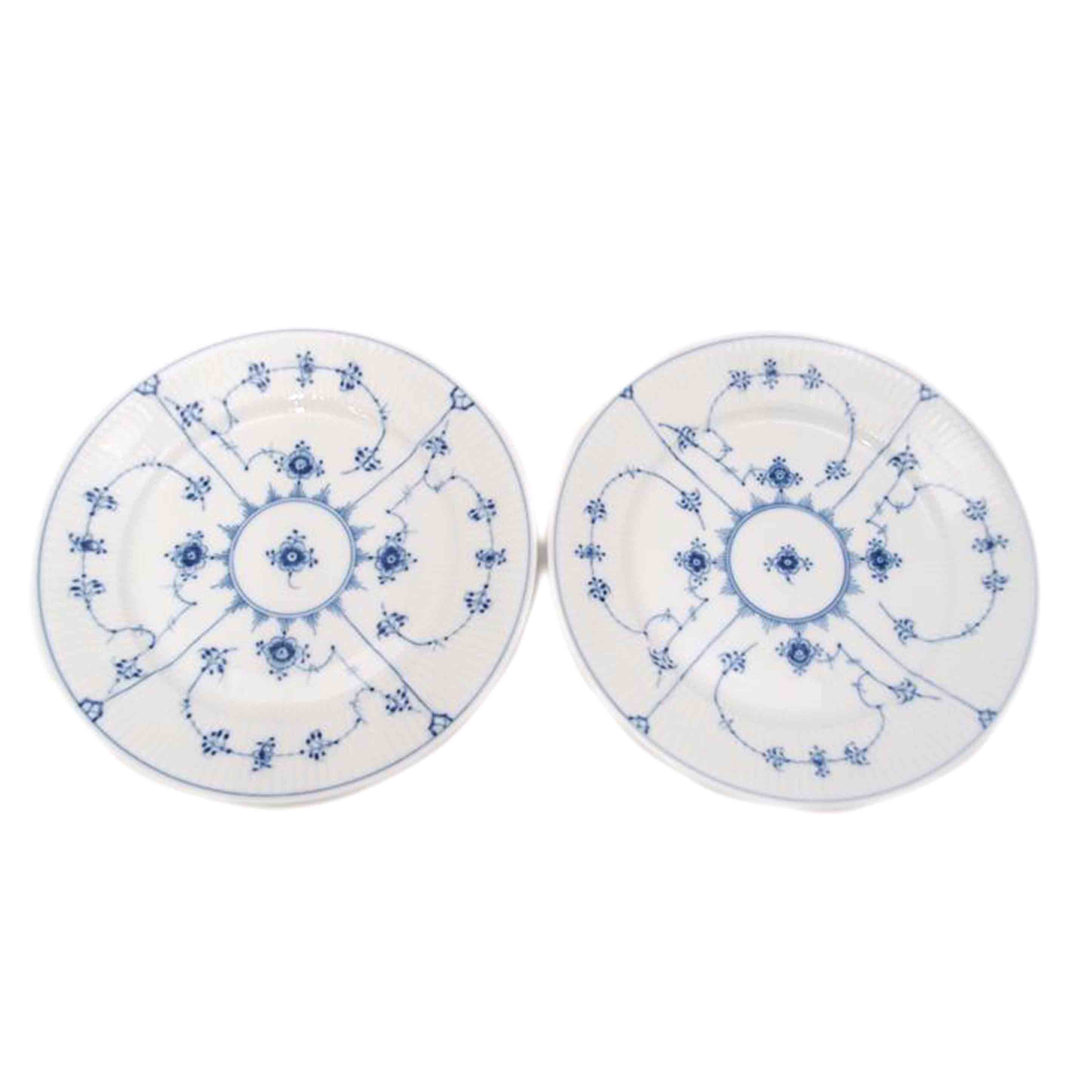 Royal　Copenhagen ロイヤルコペンハーゲン/ロイヤルコペンハーゲン　ブルーフルーテッドプレイン　22cmプレート　2枚セット//SAランク/69