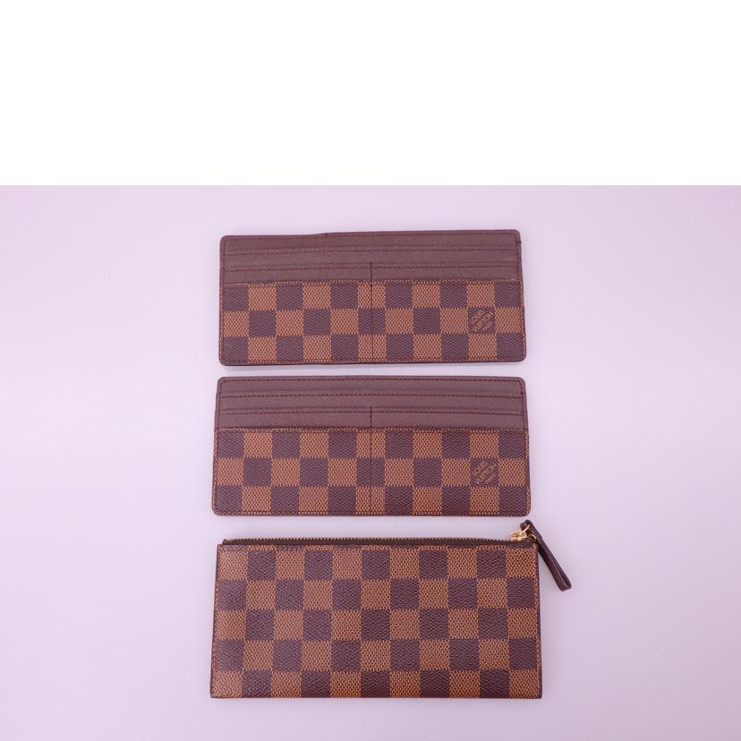 LOUIS　VUITTON ルイ・ヴィトン/ポルトフォイユ・ロン・モデュラブル　エベヌ／ダミエ/N63093//MI3***/Bランク/76