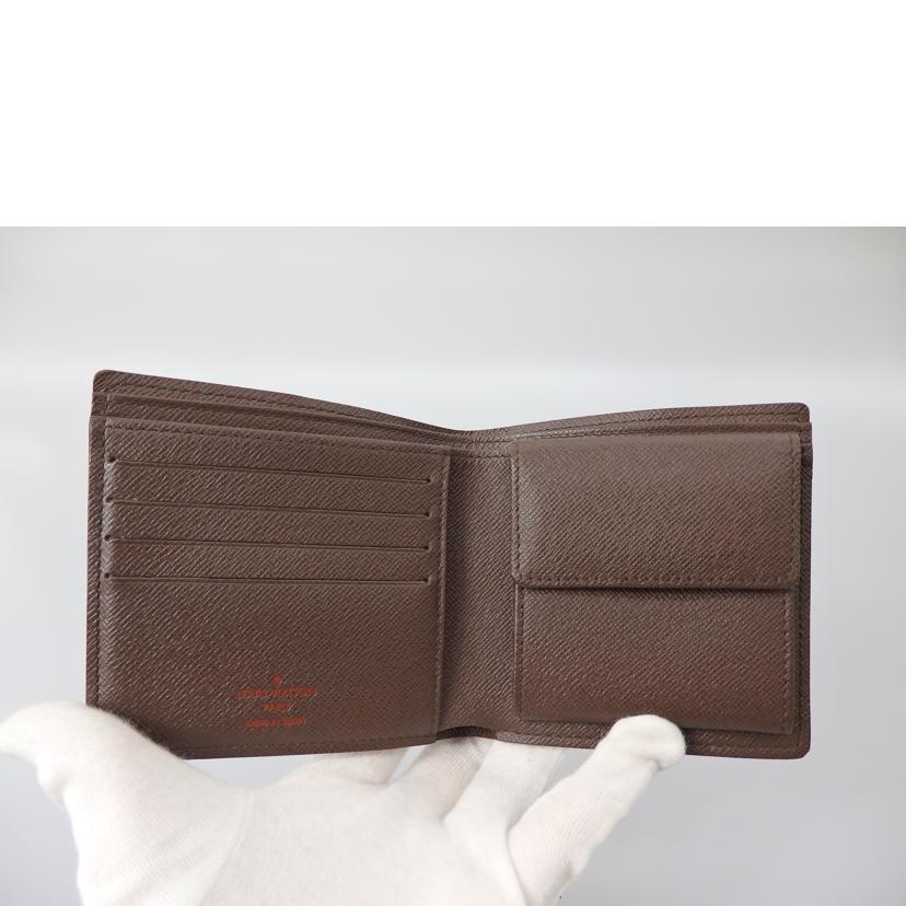 LOUIS　VUITTON ルイ・ヴィトン/ポルトフォイユ・マルコ　エベヌ／ダミエ/N61675//CA0***/Aランク/76