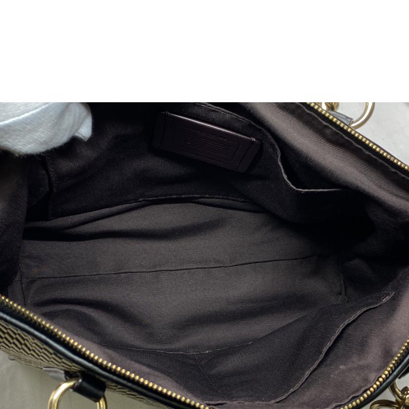 COACH/コーチブラックベージュミルクトート/F27576//D18**/Bランク/52
