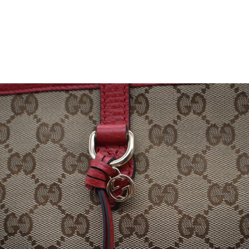 GUCCI グッチ/GGキャンバスレザートート／ルージュ/449242//495***/Aランク/89