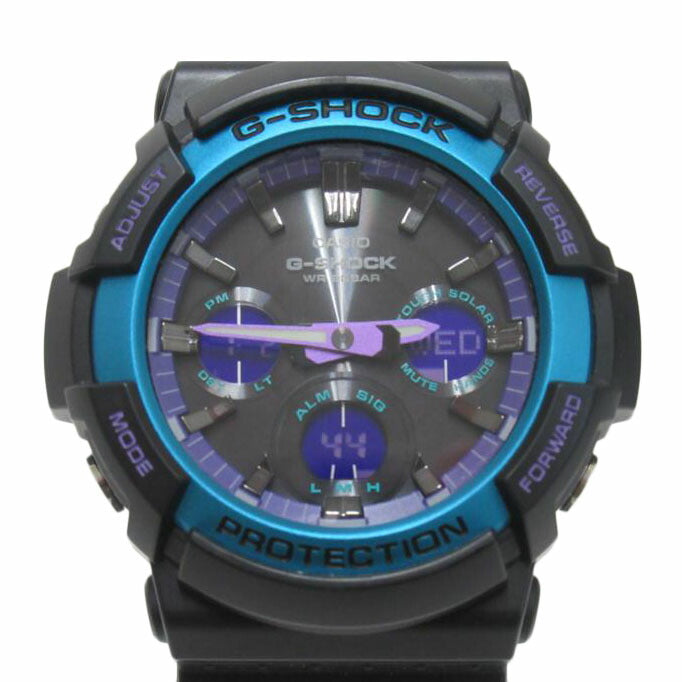 CASIO/G－SHOCK／アナデジ／ソーラー/GAS-100BL//Aランク/63