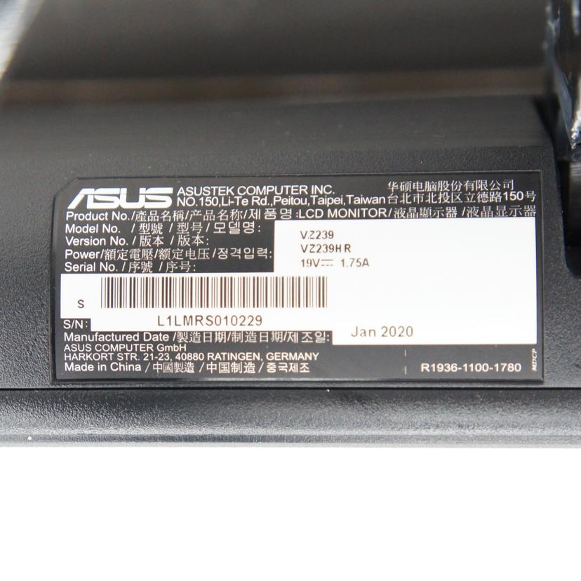 ASUS ASUS/モニター/VZ239HR//L1LMRS010229/ABランク/75