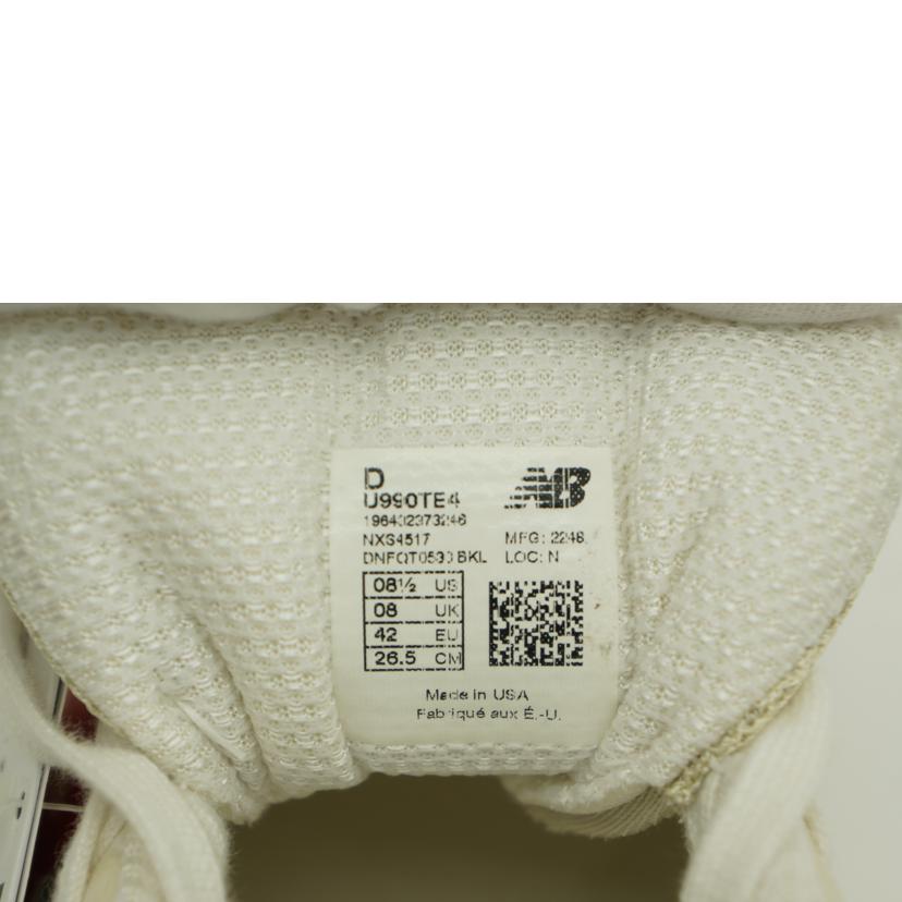 NB ニューバランス/990V4／ベージュ/U990TE4//Sランク/75