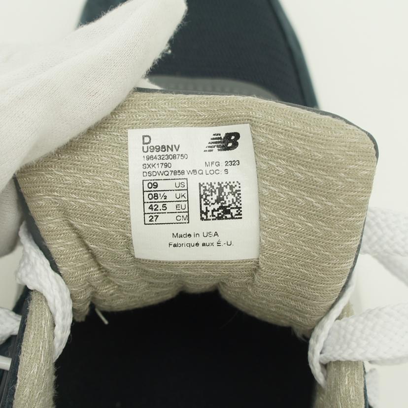 new　balance ニューバランス/998／ネイビー/U998NV//Sランク/75