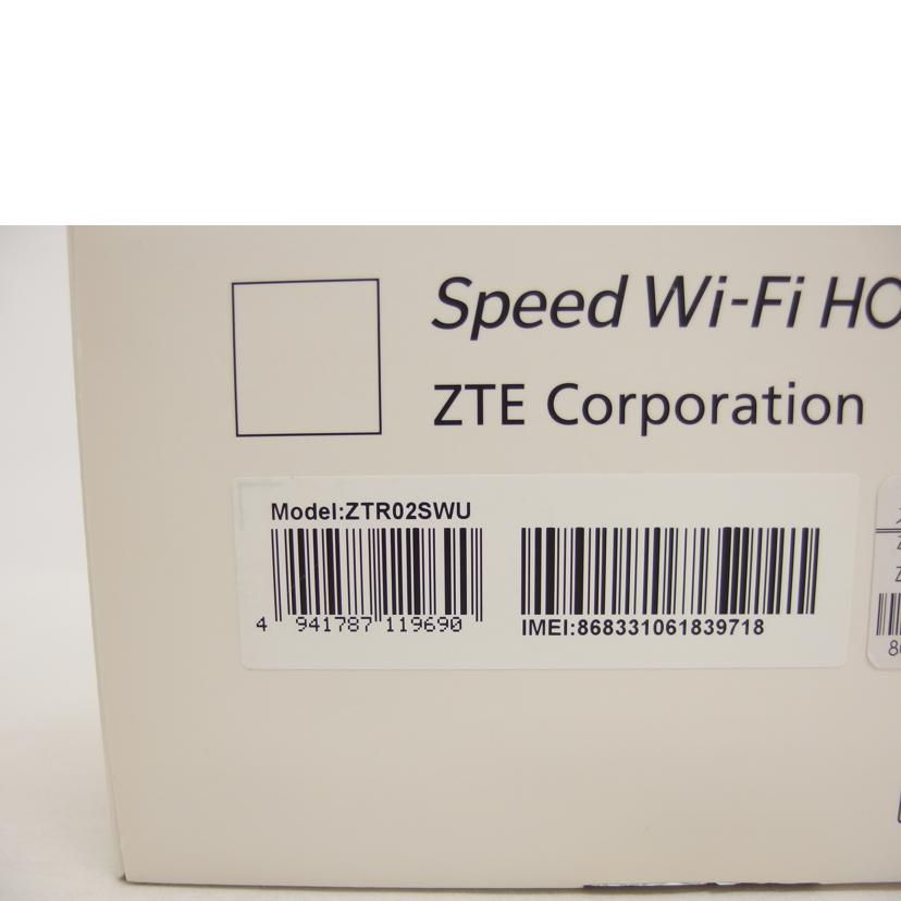 ZTE ZTE/ホームルーター／5G／Wi－Fi/ZTR02//Bランク/04