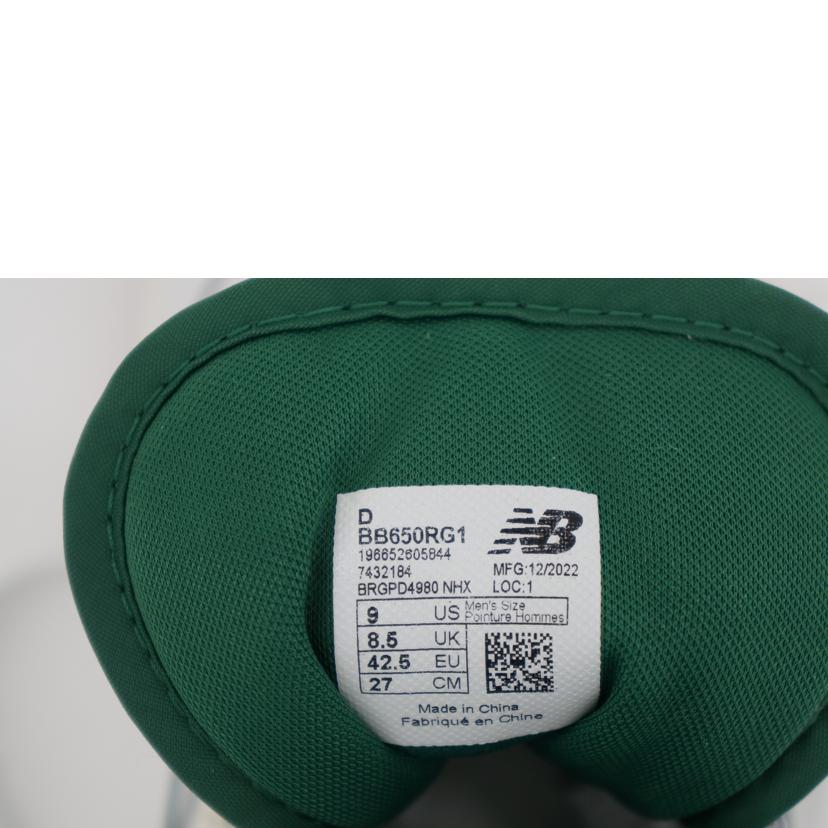 NB ニューバランス/エメレオンドレ×550ホワイト／グリーン/BB650RG1//Aランク/75