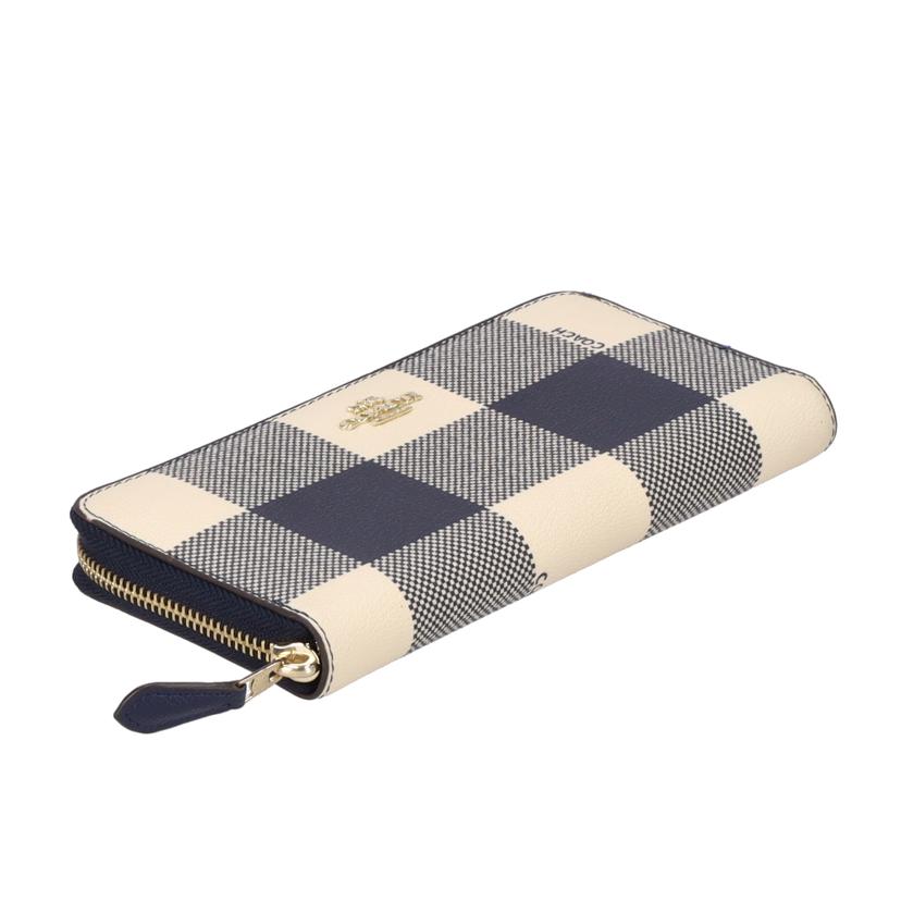 COACH コーチ/バフプレイドジップパターンジップウォレット/F25966//M17**/Aランク/09