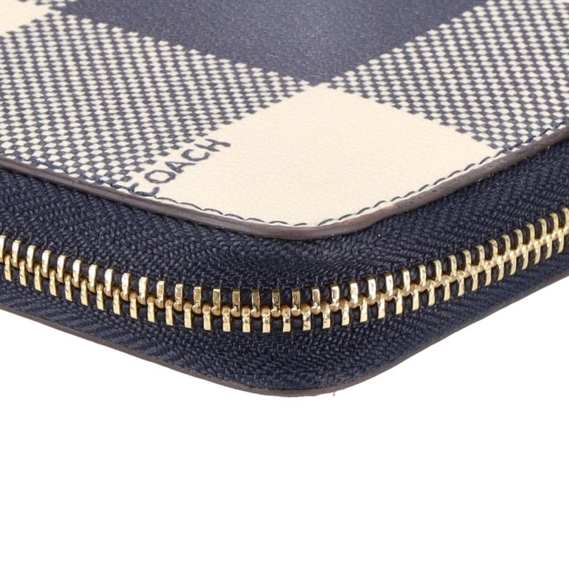 COACH コーチ/バフプレイドジップパターンジップウォレット/F25966//M17**/Aランク/09