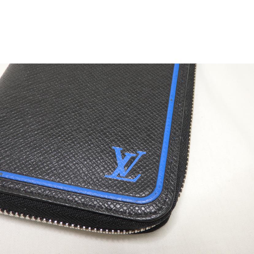 LOUIS VUITTON/ジッピーウォレットヴェルティカル／タイガ／ブラック・ブルー/M30070//CA1***/Aランク/84