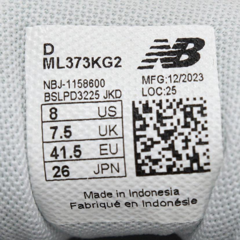 new　balance ニューバランス/ニューバランスML373/new balance  ML373 メンズスニーカー 310373 KG2 グレー メンズ//Aランク/19