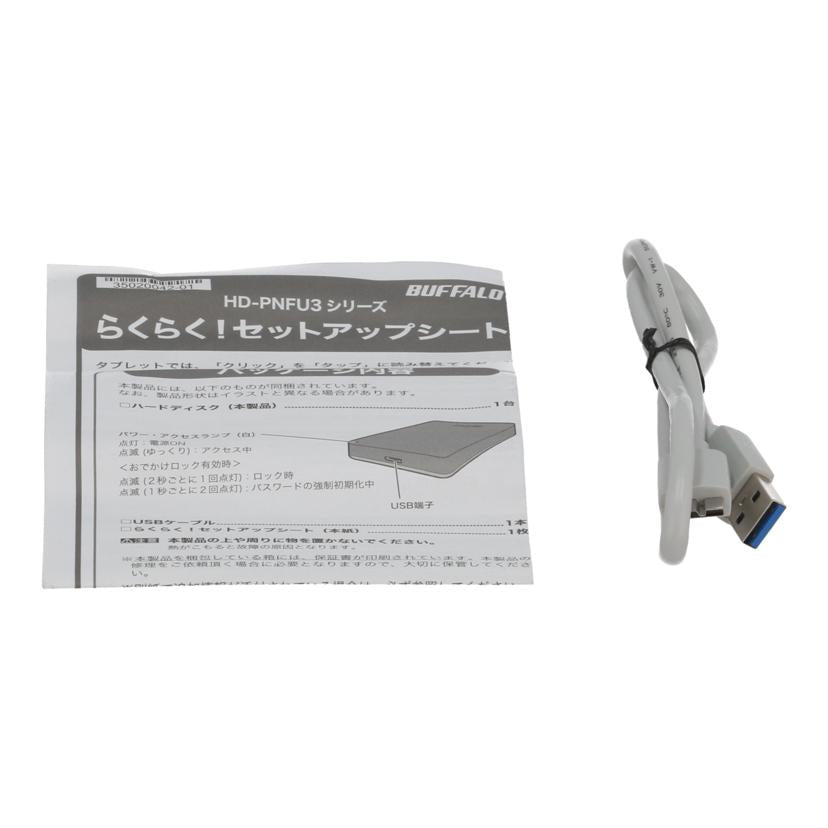 BUFFALO バッファロー　/ポータブルHDD　1．0GB/HD-PNF1.0U3-BY//80137435113909/Bランク/24