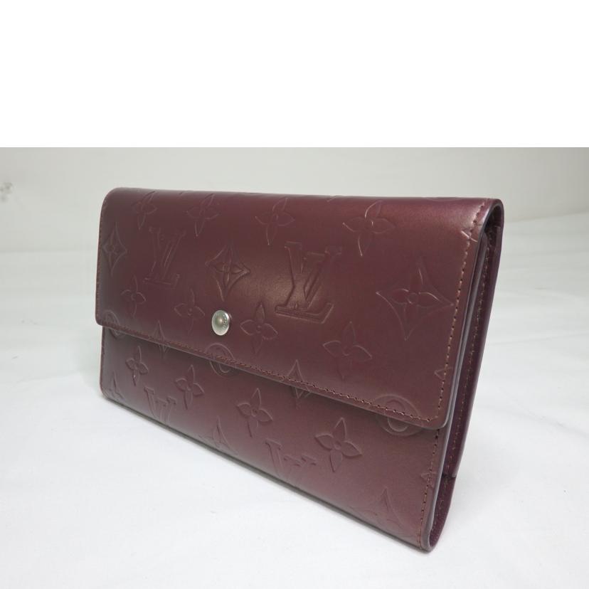 LOUIS VUITTON/ポルトレゾール・インターナショナル／モノグラムマット／ヴィオレ/M65106//TH0***/ABランク/84
