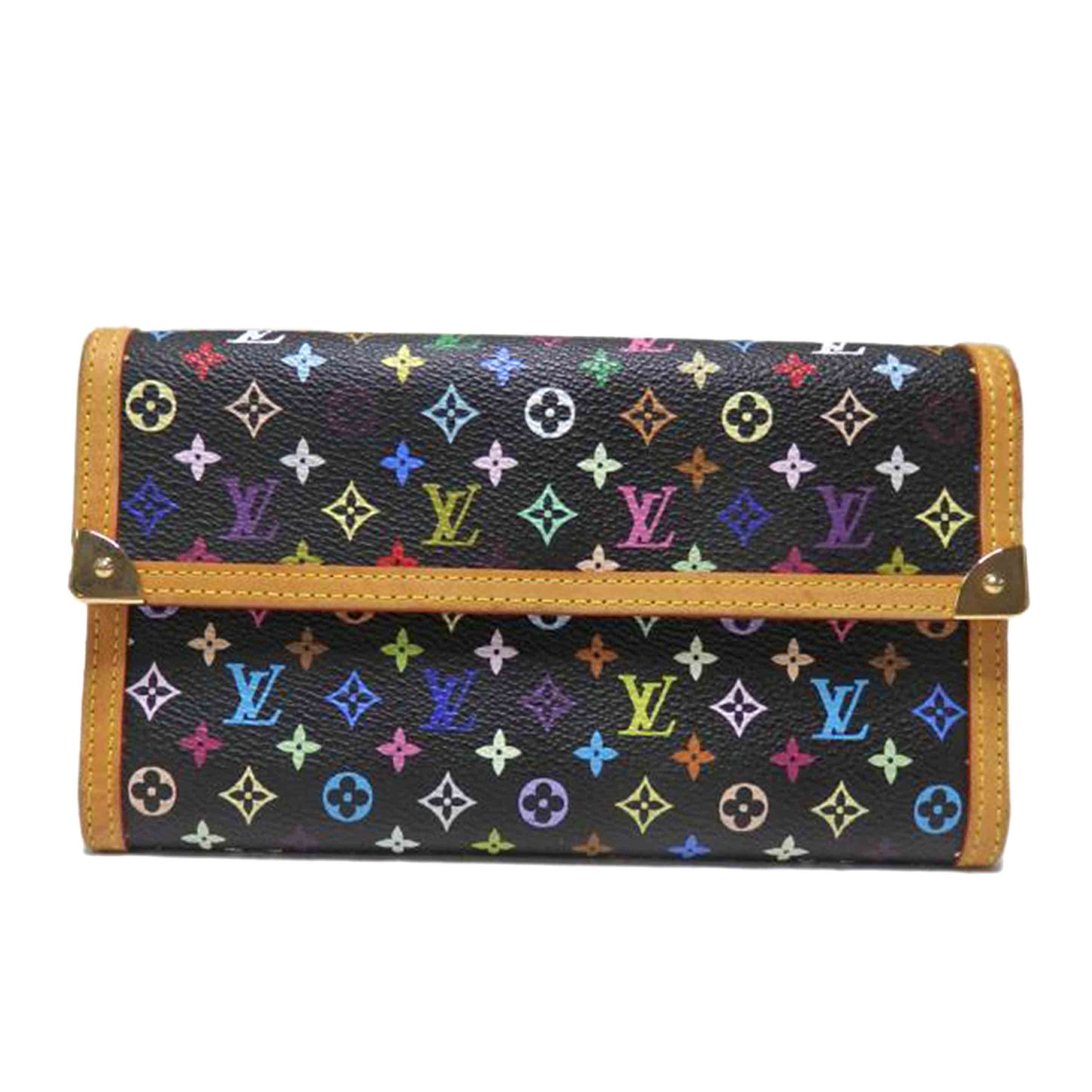 LOUIS VUITTON/ポルトフォイユ・インターナショナルノワール／モノグラム・マルチカラー/M92658//TH1***/Aランク/84