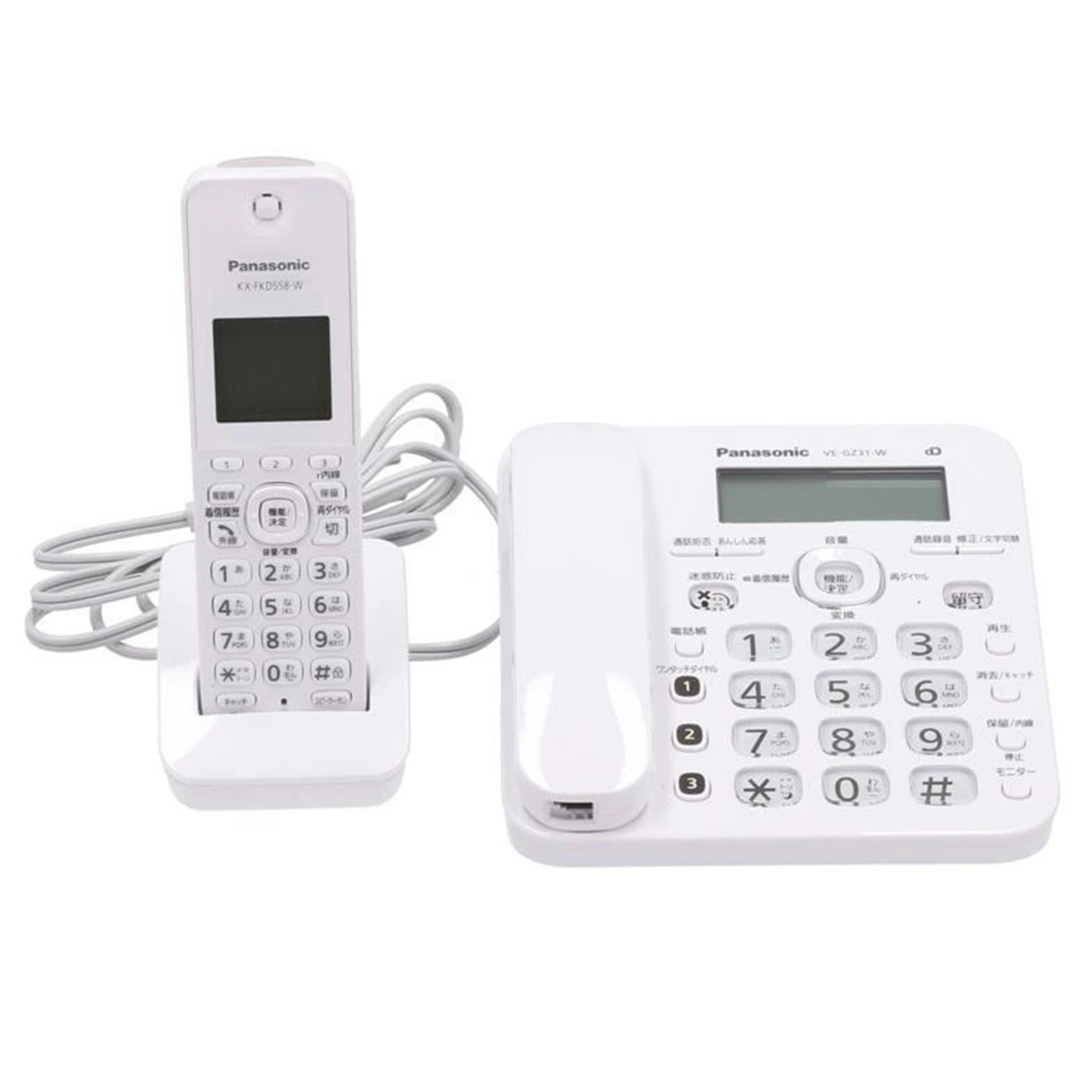 Panasonic パナソニック　/コードレス電話機／RU・RU・RU/VE-GZ31DL-W//9KAFA026613/ABランク/65